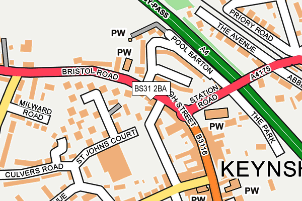 BS31 2BA map - OS OpenMap – Local (Ordnance Survey)