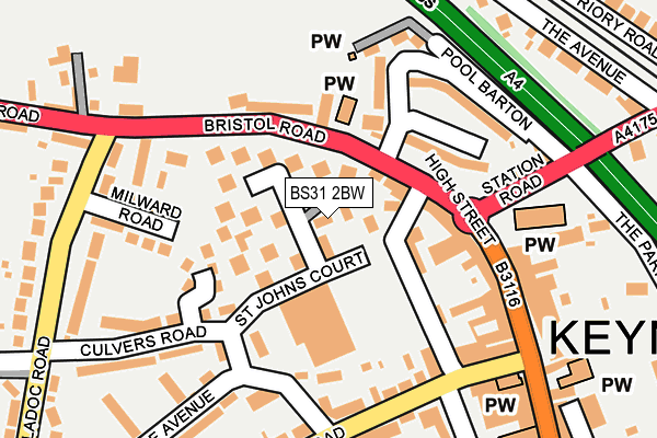 BS31 2BW map - OS OpenMap – Local (Ordnance Survey)