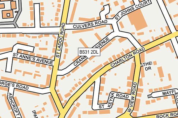 BS31 2DL map - OS OpenMap – Local (Ordnance Survey)