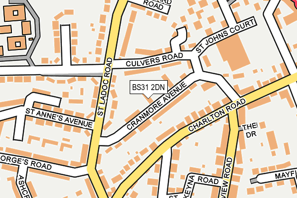 BS31 2DN map - OS OpenMap – Local (Ordnance Survey)