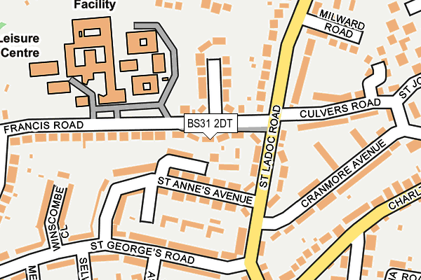 BS31 2DT map - OS OpenMap – Local (Ordnance Survey)
