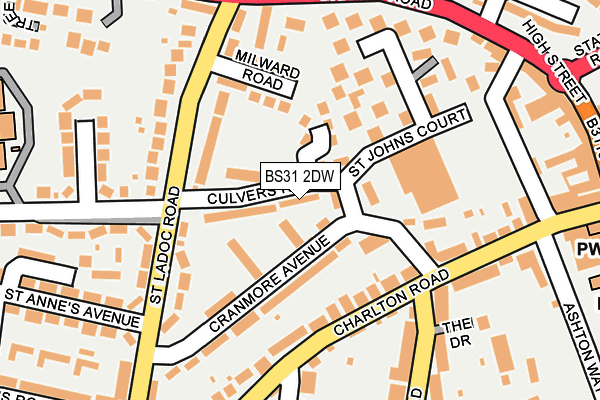 BS31 2DW map - OS OpenMap – Local (Ordnance Survey)