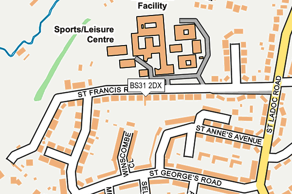 BS31 2DX map - OS OpenMap – Local (Ordnance Survey)