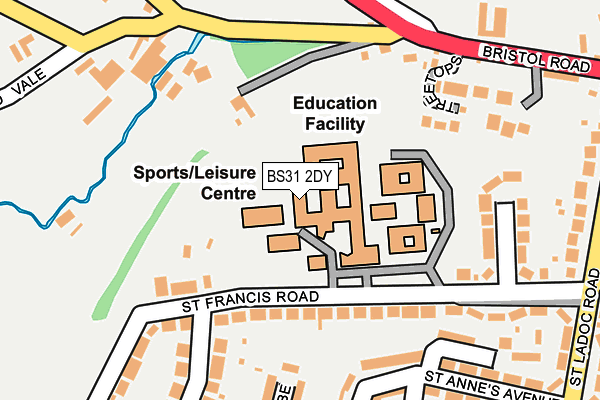 BS31 2DY map - OS OpenMap – Local (Ordnance Survey)