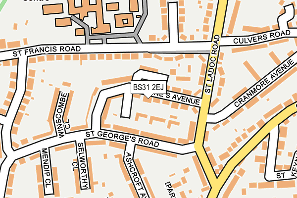 BS31 2EJ map - OS OpenMap – Local (Ordnance Survey)