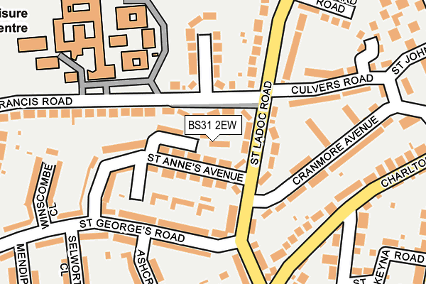 BS31 2EW map - OS OpenMap – Local (Ordnance Survey)