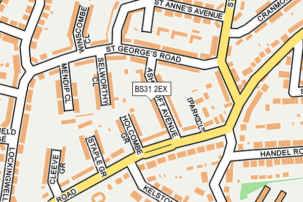 BS31 2EX map - OS OpenMap – Local (Ordnance Survey)