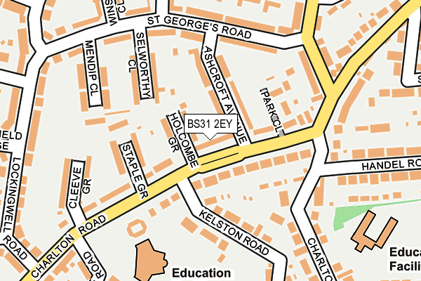 BS31 2EY map - OS OpenMap – Local (Ordnance Survey)