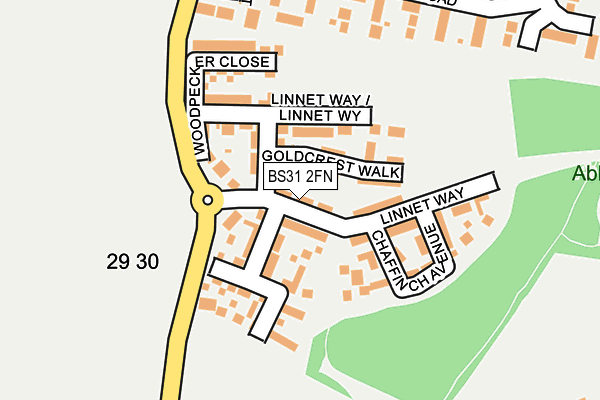 BS31 2FN map - OS OpenMap – Local (Ordnance Survey)