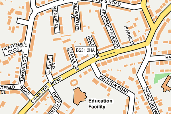 BS31 2HA map - OS OpenMap – Local (Ordnance Survey)