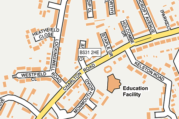 BS31 2HE map - OS OpenMap – Local (Ordnance Survey)