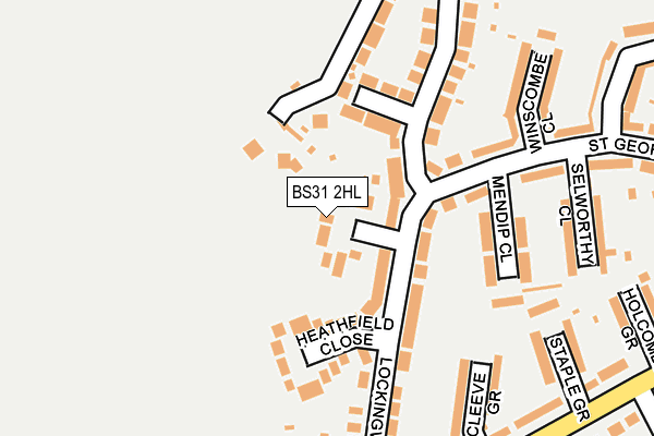BS31 2HL map - OS OpenMap – Local (Ordnance Survey)