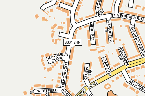 BS31 2HN map - OS OpenMap – Local (Ordnance Survey)