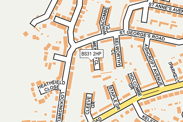 BS31 2HP map - OS OpenMap – Local (Ordnance Survey)