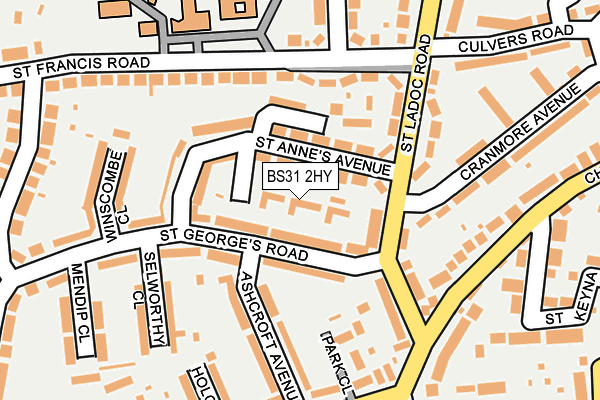 BS31 2HY map - OS OpenMap – Local (Ordnance Survey)