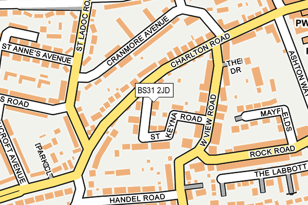 BS31 2JD map - OS OpenMap – Local (Ordnance Survey)
