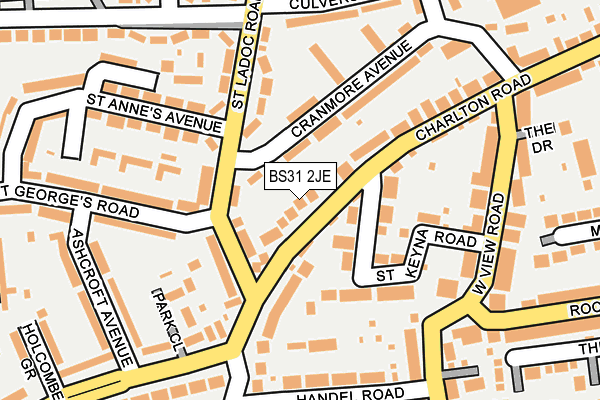 BS31 2JE map - OS OpenMap – Local (Ordnance Survey)