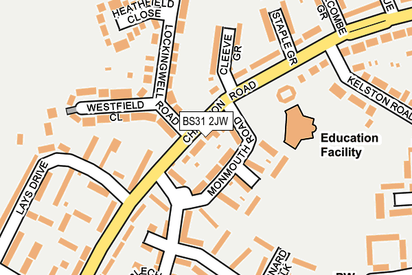 BS31 2JW map - OS OpenMap – Local (Ordnance Survey)