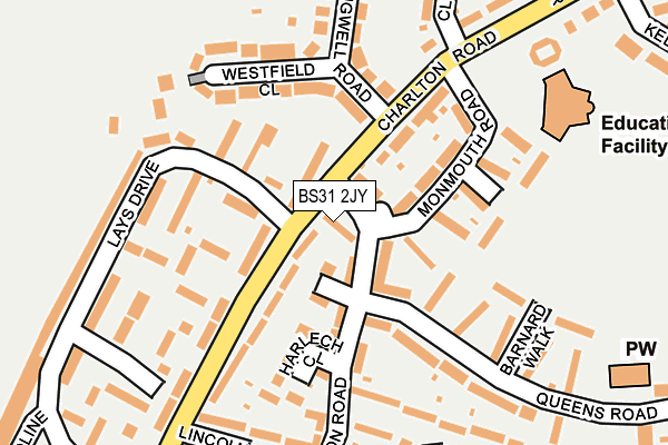 BS31 2JY map - OS OpenMap – Local (Ordnance Survey)