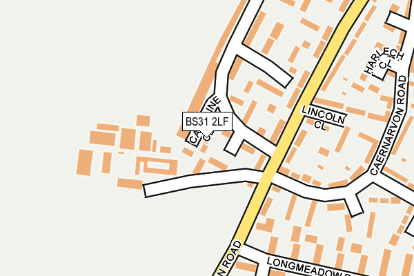 BS31 2LF map - OS OpenMap – Local (Ordnance Survey)