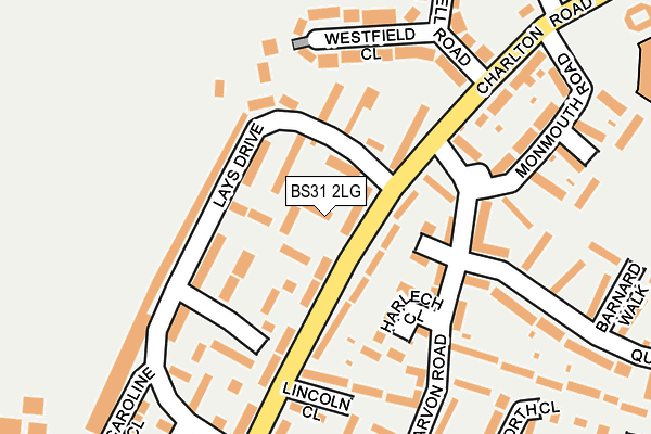 BS31 2LG map - OS OpenMap – Local (Ordnance Survey)
