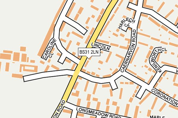 BS31 2LN map - OS OpenMap – Local (Ordnance Survey)