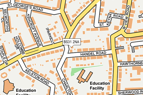BS31 2NA map - OS OpenMap – Local (Ordnance Survey)