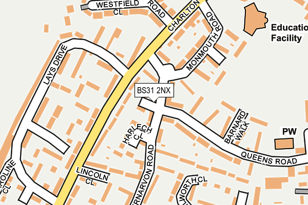 BS31 2NX map - OS OpenMap – Local (Ordnance Survey)