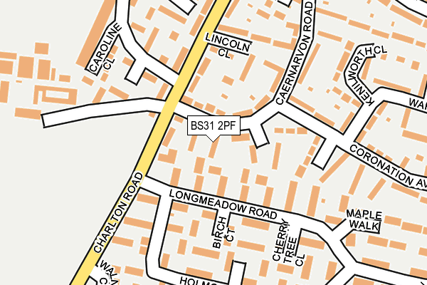 BS31 2PF map - OS OpenMap – Local (Ordnance Survey)