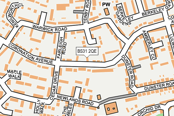 BS31 2QE map - OS OpenMap – Local (Ordnance Survey)
