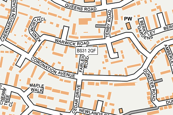 BS31 2QF map - OS OpenMap – Local (Ordnance Survey)