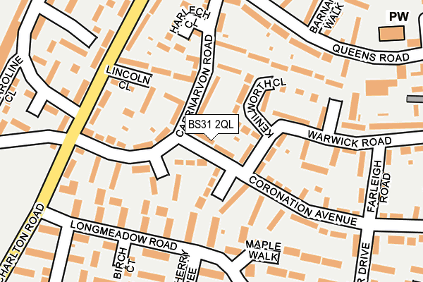 BS31 2QL map - OS OpenMap – Local (Ordnance Survey)