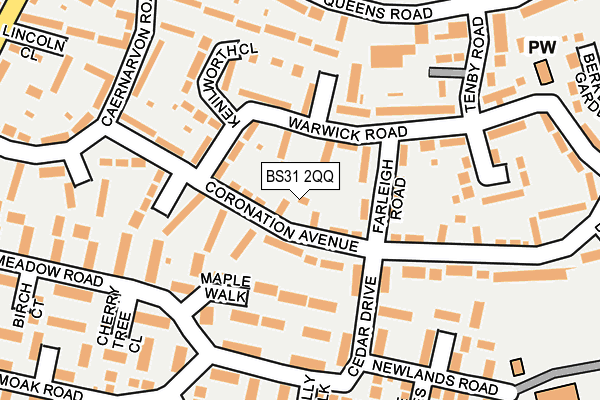 BS31 2QQ map - OS OpenMap – Local (Ordnance Survey)