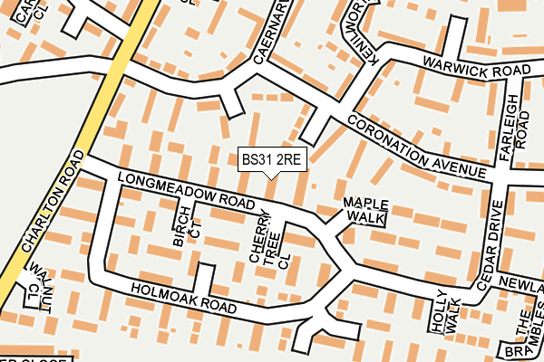 BS31 2RE map - OS OpenMap – Local (Ordnance Survey)