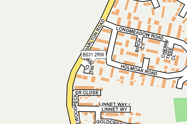 BS31 2RW map - OS OpenMap – Local (Ordnance Survey)