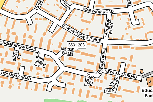 BS31 2SB map - OS OpenMap – Local (Ordnance Survey)