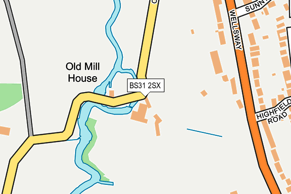 BS31 2SX map - OS OpenMap – Local (Ordnance Survey)