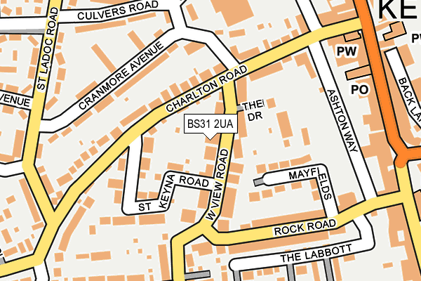 BS31 2UA map - OS OpenMap – Local (Ordnance Survey)