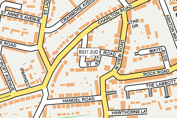 BS31 2UD map - OS OpenMap – Local (Ordnance Survey)