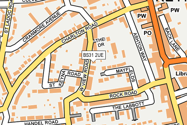 BS31 2UE map - OS OpenMap – Local (Ordnance Survey)