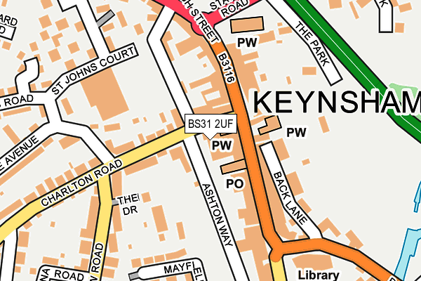 BS31 2UF map - OS OpenMap – Local (Ordnance Survey)