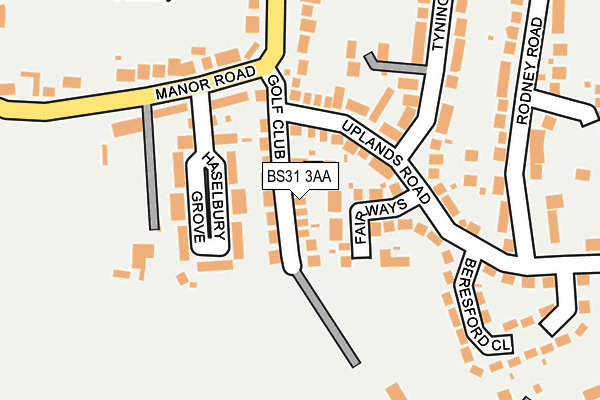 BS31 3AA map - OS OpenMap – Local (Ordnance Survey)