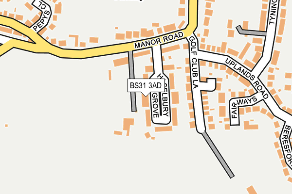 BS31 3AD map - OS OpenMap – Local (Ordnance Survey)