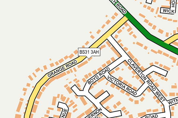 BS31 3AH map - OS OpenMap – Local (Ordnance Survey)
