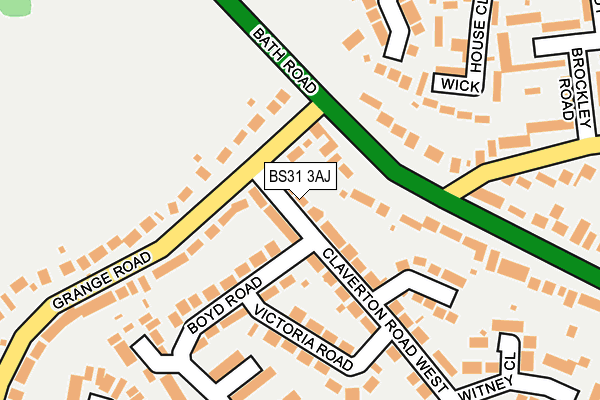 BS31 3AJ map - OS OpenMap – Local (Ordnance Survey)