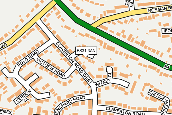 BS31 3AN map - OS OpenMap – Local (Ordnance Survey)