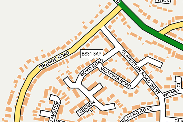 BS31 3AP map - OS OpenMap – Local (Ordnance Survey)