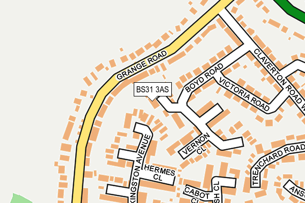 BS31 3AS map - OS OpenMap – Local (Ordnance Survey)