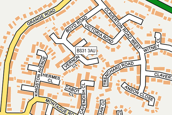 BS31 3AU map - OS OpenMap – Local (Ordnance Survey)