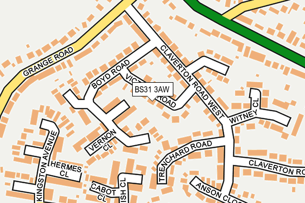 BS31 3AW map - OS OpenMap – Local (Ordnance Survey)